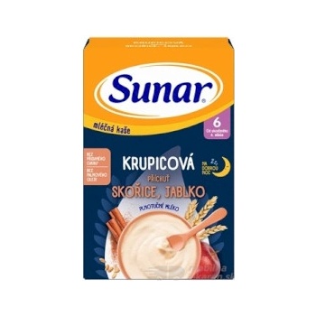 Sunar mliečna krupicová kaša na dobrú noc škorice jablko 210 g