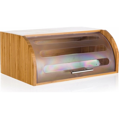 BANQUET Chlebník bambusový BRILLANTE 40,5 x 27 x 17 cm, s plastovým víkem – Zboží Dáma