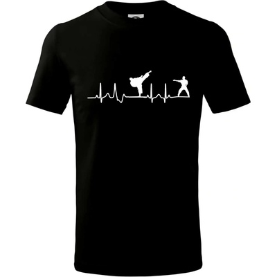 Karate EKG tričko detské čierna