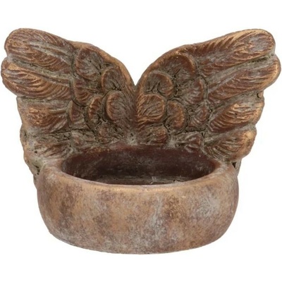 Zlatý antik cementový svícen andělská křídla Angel Wings Gold - 11*9*8 cm - daan kromhout