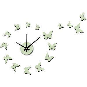 Karlsson Стенен часовник Butterfly 35 см светлозелен (KA6000LG)