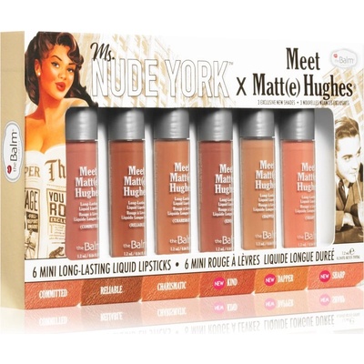 theBalm Meet Matt(e) Hughes X Ms. Nude York комплект течно червило (с матиращ ефект)