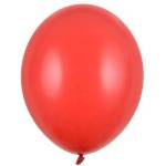 Party Deco Пастелен латексов балон - маково червено - 12 см (sb5p-007j)