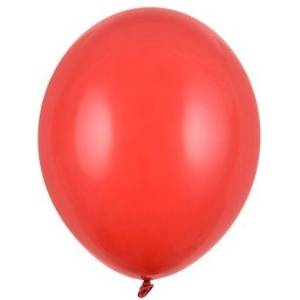 Party Deco Пастелен латексов балон - маково червено - 12 см (sb5p-007j)