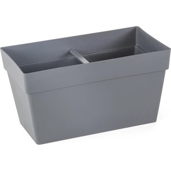 Serinova SERINOVA-Саксия за балкон "Yali" 30x15.8xh17cm 6.5L АНТРАЦИТ (YB01) (0150340)