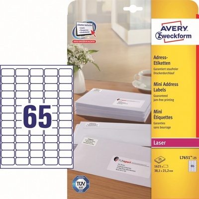 Avery Zweckform bílé A4 L7651-25