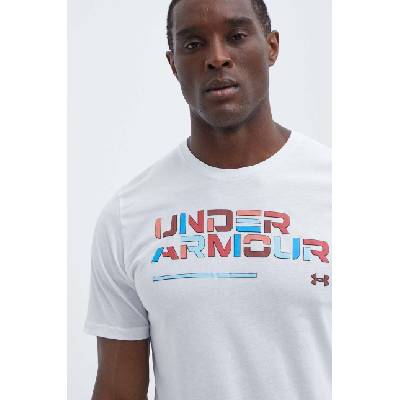Under Armour Тениска Under Armour в бяло с принт (1382829)