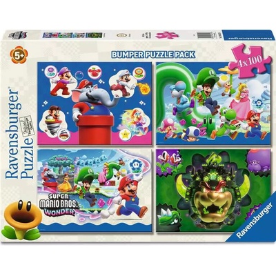 Ravensburger 4x100 Super Mario 100 dielov