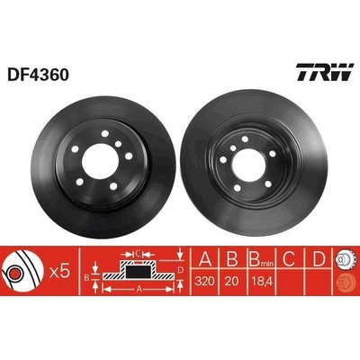Brzdový kotúč TRW DF4360