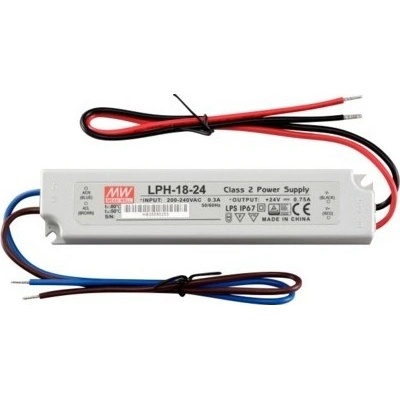 Ledshopik LED zdroj Meanwell LPH-18-24 24V 18W 0,75A IP67