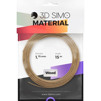 3DSimo Tlačová struna Filament WOOD - hnedá 15m (G3D3003)