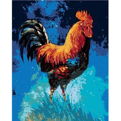 Zuty Malování podle čísel Kohout a modrá obloha 80 x 100 cm vypnuté plátno na rám
