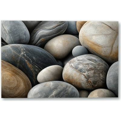 Plakát – Oblé kameny v přírodních odstínech Bez rámu Ano Bez rámu 135 × 90 cm