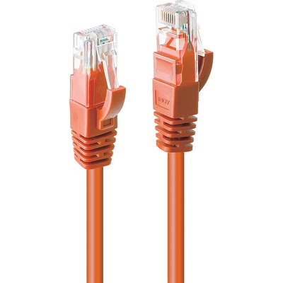 Lindy Пач кабел LINDY 48111, U/UTP, Cat. 6, 15m, оранжев (48111)