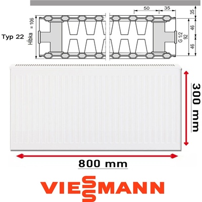 Viessmann 22 300 x 800 mm