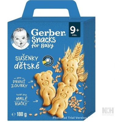 Gerber Snacks dětské sušenky 180 g – Zboží Dáma