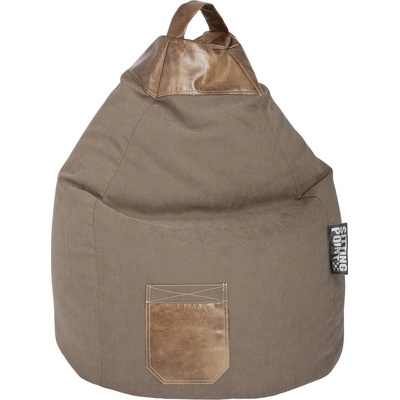Beanbag Sedací vak Jamie XXL 80 × 130 cm hnedý