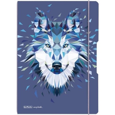 Herlitz Zošit Flex Wild Animals A4 2x linajkový štvorčekový PP vlk