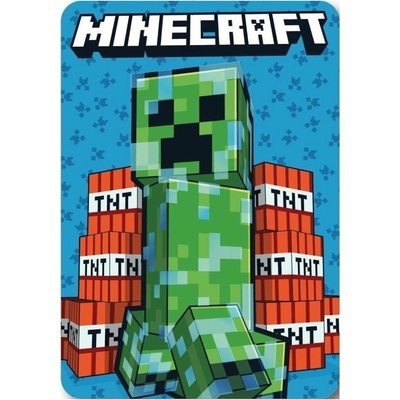 MLC Fleecová deka Minecraft motív Creeper & TNT