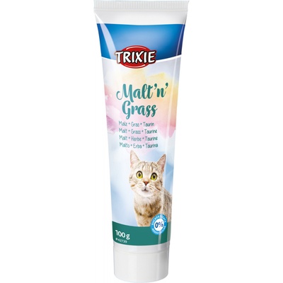 TRIXIE Malt'n'Grass Anti-Hairball - Малцова паста за котки с трева и таурин, 100 гр
