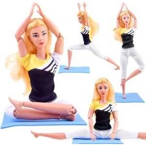 Jokomisiada Gymnast doll practices yoga fitness 30cm ZA4460
