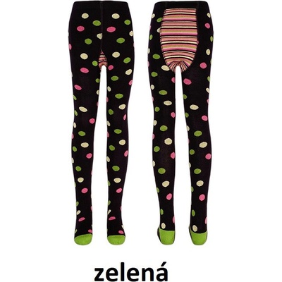 Trepon dětské punčocháče s puntíky Ema zelená