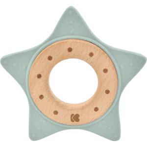 Kikkaboo Чесалка дърво-силикон Star Mint (31303020059)