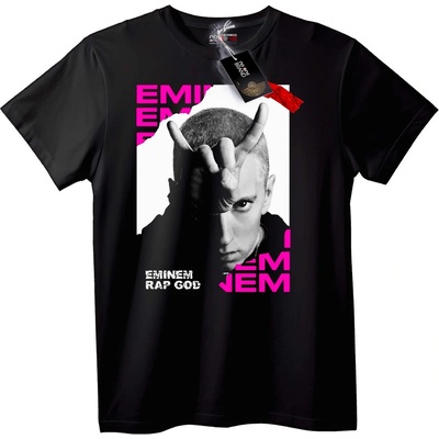 NOONEBRAND Тениска Eminem Rap God - 2XL, Black