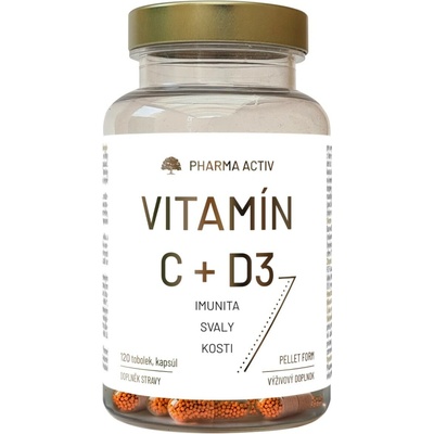 Pharma Activ Vitamín C + D3 120 kapsúl