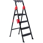 HORECANO Стълба MENSA PLUS 3+1 - 45x90xh138cm ЧЕРНА (MRD143) (0157232)
