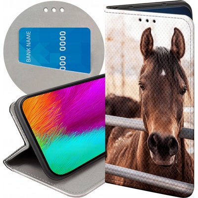 Hello Case Flipové Apple IPHONE 6 / 6S s potlačou hnedé zvieratá kone