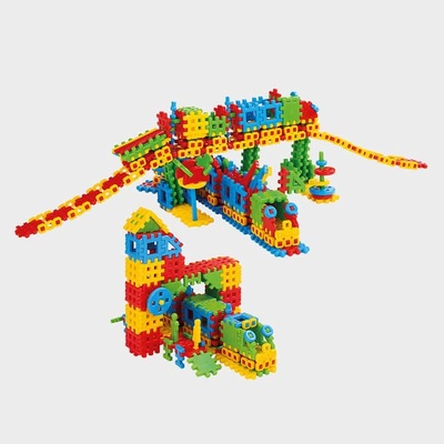 Marioinex Вафлен конструктор от 433 части в кутия - ЖП гара (900 949)