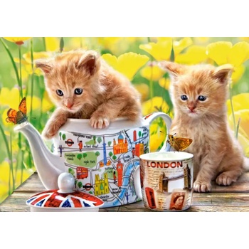 Castorland - Puzzle Tea Time - cats - 500 piese