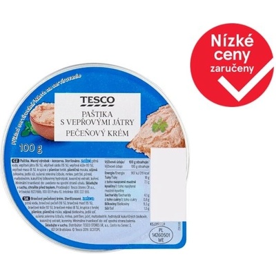 Tesco Paštika s vepřovými játry 100 g