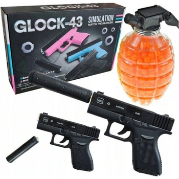 TopKing Kovová replika pištole Glock s guličkami