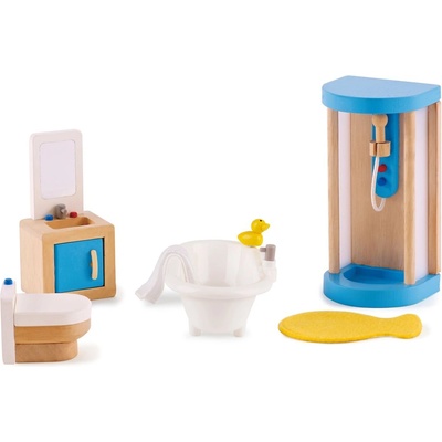 Hape Комплект дървени мини мебели Hape - Баня (H3451)