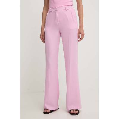 Answear Lab Панталон Answear Lab в розово със стандартна кройка, с висока талия (hu6102.luxury.fh)