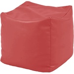 Pufrelax Пуф 130л. , Табуретка Куб XL - Panama Red, Перящ се калъф, Водоустойчив, Пълнеж от Полистиролни перли (PUF-G-CXL-PEX-RED)