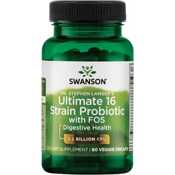 Swanson Ultimate 16 Strain Probiotic with FOS, 60 капсули, Swanson (SWA051)