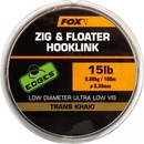 Fox Edges Zig & Floater Hooklink Tranks Khaki 100 m 0,28 mm 12 lb
