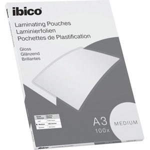 Ibico Фолио за термоламиниране, 100 микрона, A3, гланц, IBICO "Medium" 627312 (627312)