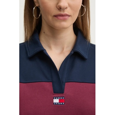 Tommy Hilfiger Суичър Tommy Jeans в бордо с десен DW0DW18705 (DW0DW18705)