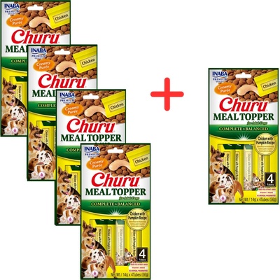 INABA Dog Meal Topper Kuře s dýní 4 x 14 56 g