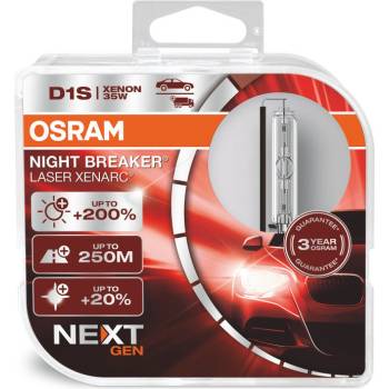 Osram xenonová výbojka D1S 12/24V XENARC NIGHT BREAKER LASER NEXT GEN +200% BOX 66140XNN -HCB + darček