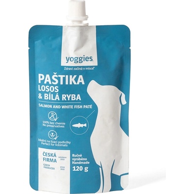 Yoggies paštika losos a bílá ryba 120g