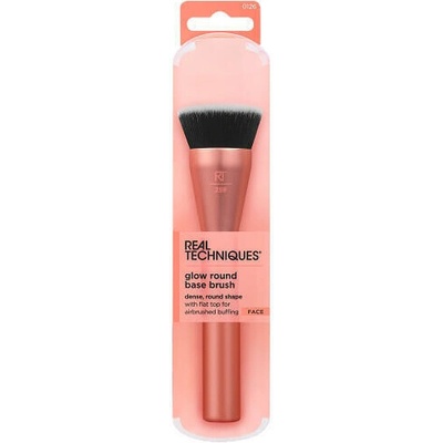 Real Techniques Face Glow Round Base Brush kosmetický štětec na podkladovou bázi korálová