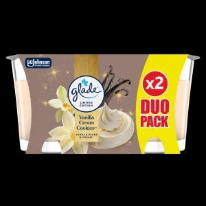 Glade Свещи Glade DUO 2x112g Ванилия Кук