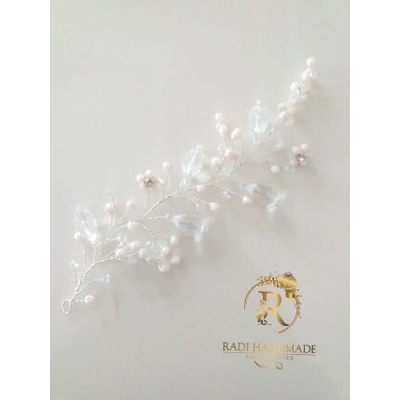 Radi handmade Увивен аксесоар с прозрачни и бледо розови кристали (550)