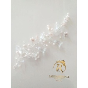Radi handmade Увивен аксесоар с прозрачни и бледо розови кристали (550)