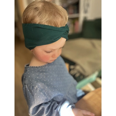 Jsem máma Čelenka s uzlem Smaragdově zelená – Zboží Dáma